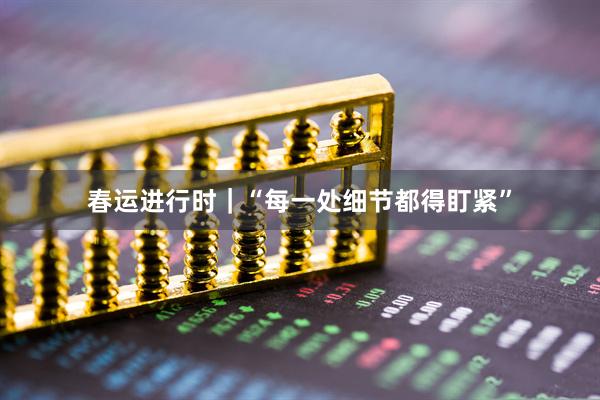 春运进行时｜“每一处细节都得盯紧”