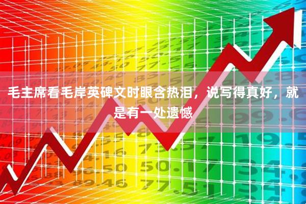 毛主席看毛岸英碑文时眼含热泪，说写得真好，就是有一处遗憾