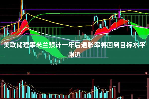 美联储理事米兰预计一年后通胀率将回到目标水平附近